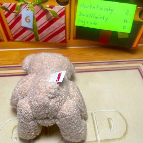 1 BRAND NEW GUND MINI CINDY PLUSH BEAR ORNAMENT TOY APPROX 4” PRICE FIRM - Picture 6 of 15